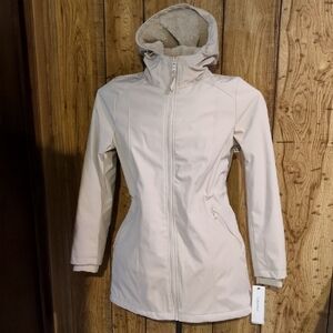 Calvin Klein Women's Hooded For Lined Anorak Raincoat Jacket Small